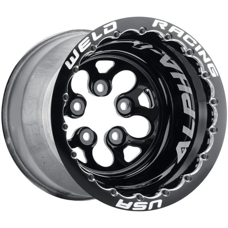 Weld Alpha-1 15x13 / 5x127 BP / 2in. BS Wheel - Black DBL MTS