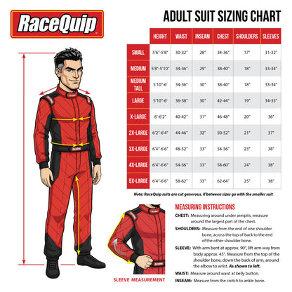 RaceQuip Black SFI-5 Suit - 2XL