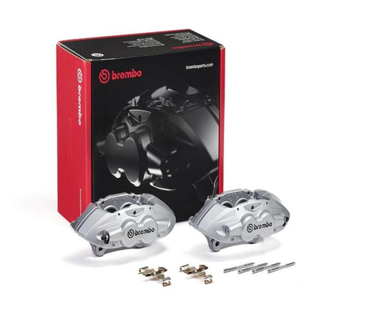 Brembo OE BMW 16-21 M2/17-18 M3/17-20 M4/14-16 M235i Hydraulic Front X-Style Brake Calipers - Silver