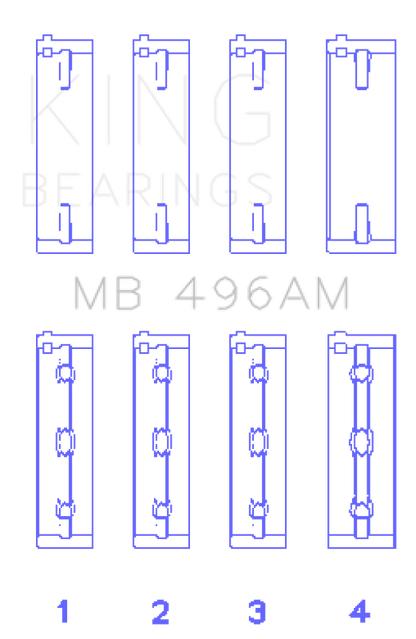 King Engine Bearings Mazda Kl V6 (Size +0.25mm) Main Bearing Set