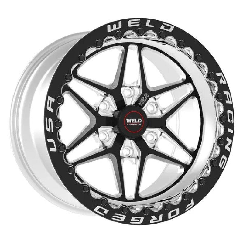 Weld S81 17x11 / 5x115 BP / 5.8in. BS Black Wheel Single Beadlock (Med Pad)