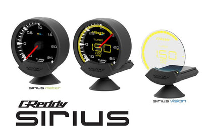 GReddy Sirius Unify Fuel Pressure Gauge Set (Sirius Meter w/Fuel Press Sensor Set & Vision Disp)