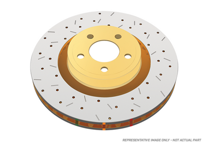 DBA 90-95 Chevy Corvette ZR-1 Front Drilled & Slotted 4000 Series Rotor