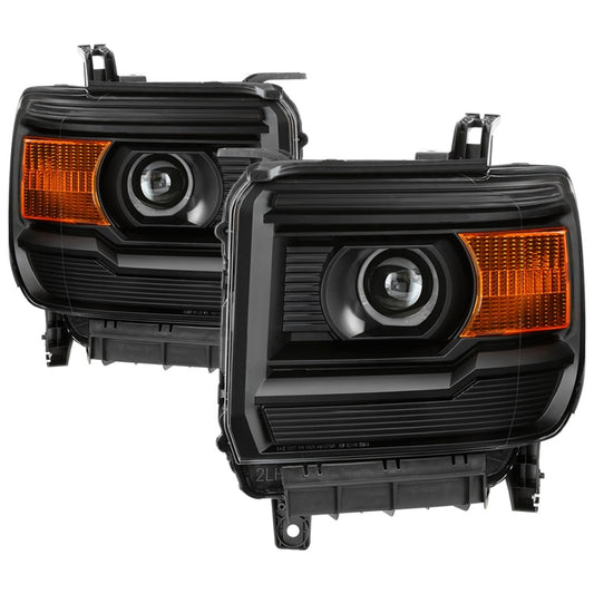xTune 14-15 GMC Sierra 1500 OEM Style Halogen Headlights - Black (HD-JH-GS14-AM-BK)