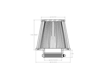 aFe Magnum FORCE Intake Replacement Air Filter w D2 Dura-Dry Media 4in F x8in B x5-1/2in T x7in H