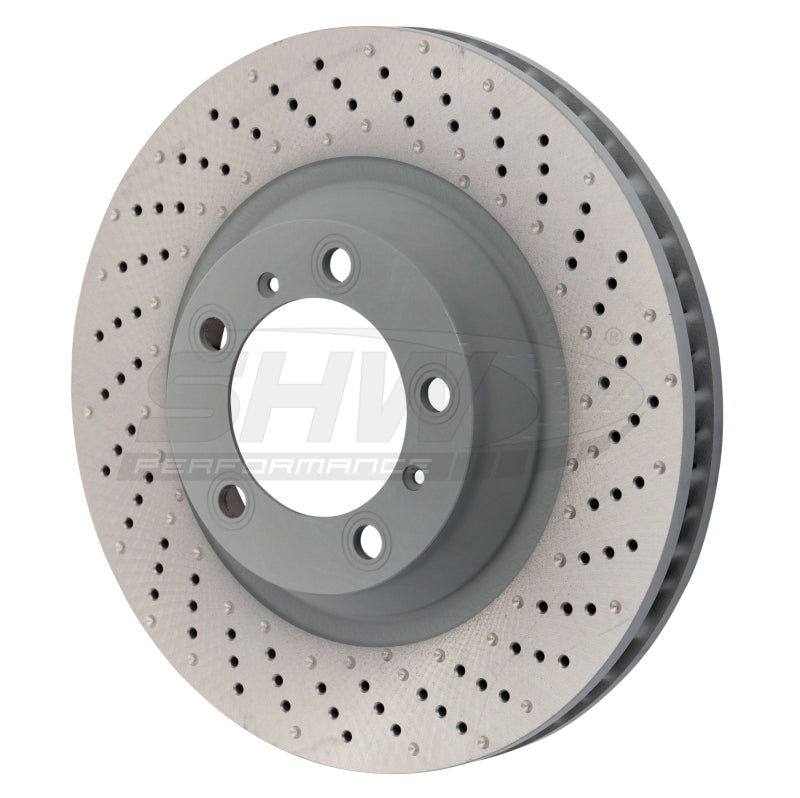 SHW 15-16 Porsche 911 Carrera 4 GTS w/o Ceramics Right Frt Drill-Dimp MB Brake Rotor (99135140401)