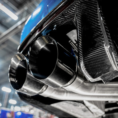 Stainless Works 22-25 Cadillac CT5-V Blackwing Catback Exhaust - Black Chrome Tips