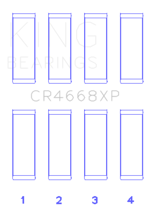 King Engine Bearings Hyundai G4Ke/G4Kc (Size STDX) Connecting Rod Bearing Set