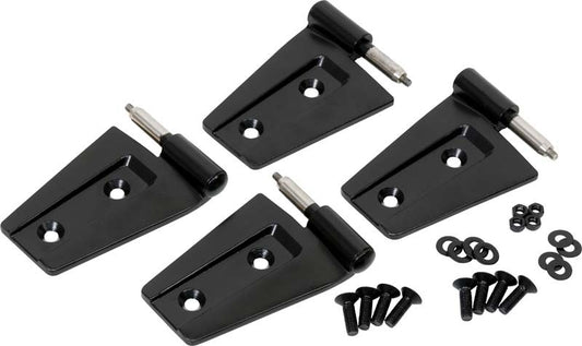 Kentrol 07-18 Jeep Wrangler JK Door Hinge Set 4 Pieces 2 Door - Powdercoat Black