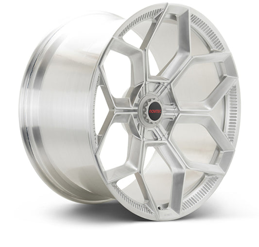 Vossen x Novitec NL5-5L 19x8.5 - 5x112 BP - ET22 - Brushed Gloss Clear Lamborghini Huracan FR Wheel