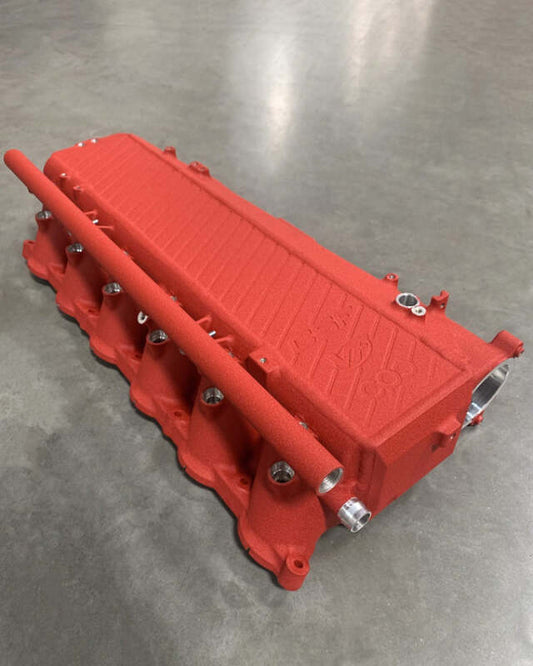 CSF Toyota A90/A91 Supra/ BMW G-Series B58 Charge-Air Cooler Manifold - Crinkle Red