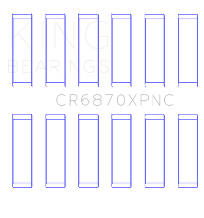 King Engine Bearings Nissan VR38DETT pMaxKote Performance Con Rod Bearing Set - Size +0.25mm