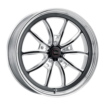 Weld S80 18x9 / 5x115 BP / 6.1in BS Black Wheel (High Pad) - Non-Beadlock