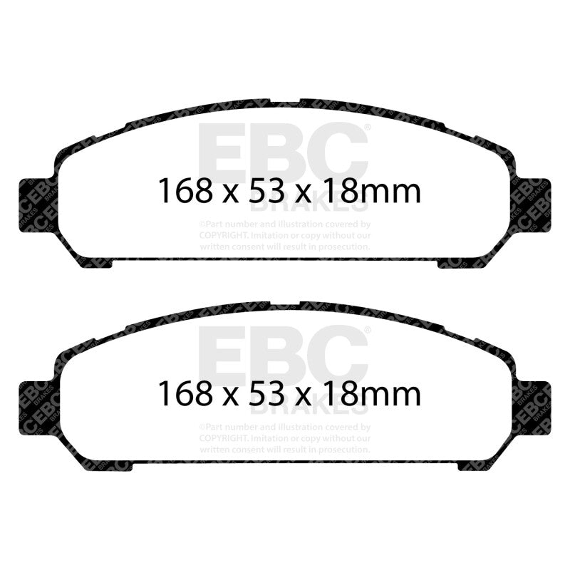 EBC 08+ Toyota Venza 2.7 Yellowstuff Front Brake Pads