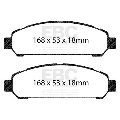 EBC 08+ Toyota Venza 2.7 Yellowstuff Front Brake Pads