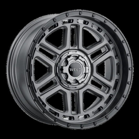 Weld Off-Road Crux 20x12in / 6x135 BP / ET -44 / 106.1mm Bore - Satin Gunmetal / Satin Black Wheel