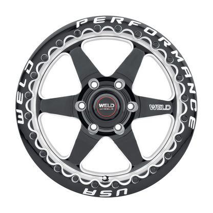 Weld S909 20x10 Ventura 6 Beadlock 6x139.7 ET12 BS6.00 Gloss BLK MIL DIA 106.1