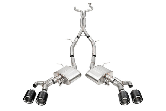 Corsa 22-25 Cadillac CT4 V Blackwing 3in Dual Mode Active Cat-Back 4.5in CF Polished Dual Rear Tip