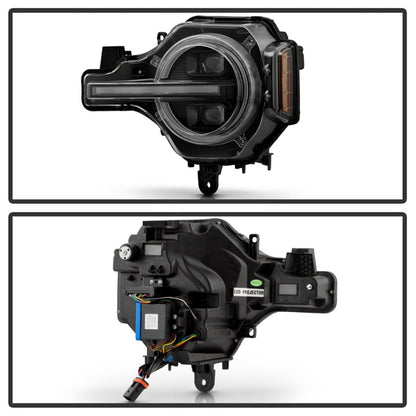 Spyder 21-24 Ford Bronco High-Power LED Headlights - Black (PRO-YD-FB21LEDAP-SEQSBGR-BK)