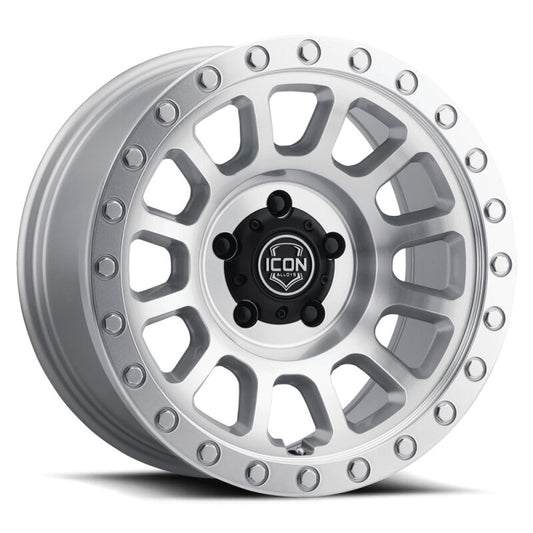 ICON Hulse 17 X 8.5 6 X 5.5 25mm Offset 5.75in BS Silver Machined