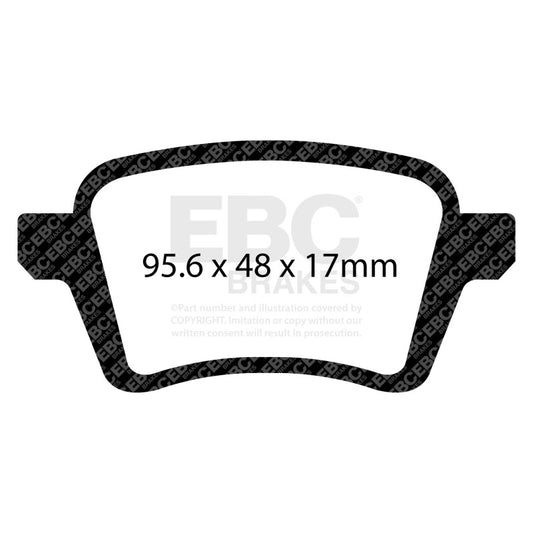 EBC 13+ Fiat 500L 1.4 Turbo Ultimax2 Rear Brake Pads