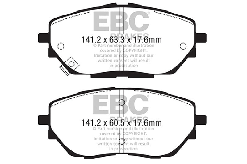 EBC 2017+ Toyota C-HR 2.0L Greenstuff Front Brake Pads