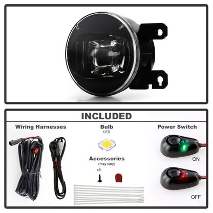 Spyder 21-23 Ford Bronco Base OEM Full LED Fog Lights - w/ Switch (FL-FB2021-LED-C)