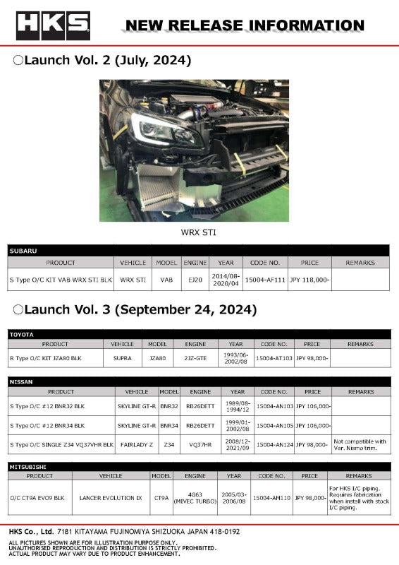 HKS R Type O/C KIT JZX100 BLK