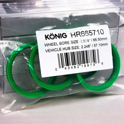 Konig Hub Ring Set (4pcs) - 66.5mm O.D. / 57.1mm I.D.