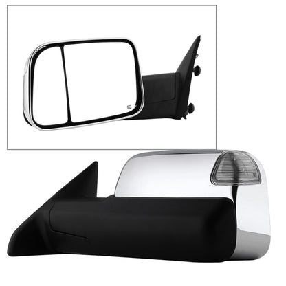 Xtune Dodge Ram 1500 09-12 Extendable Power Heated Adjust Mirror Chrome HoUSing Left MIR-DRAM10-PW-L