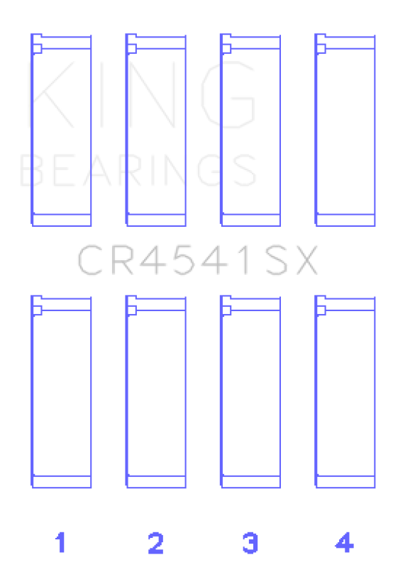 King Engine Bearings Honda F23A/F23Z/K20A3/16V (Size +0.25mm) Connecting Rod Bearing Set