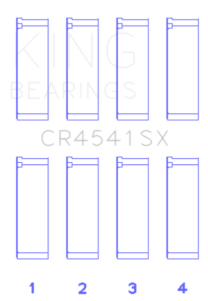 King Engine Bearings Honda F23A/F23Z/K20A3/16V (Size +0.50mm) Connecting Rod Bearing Set