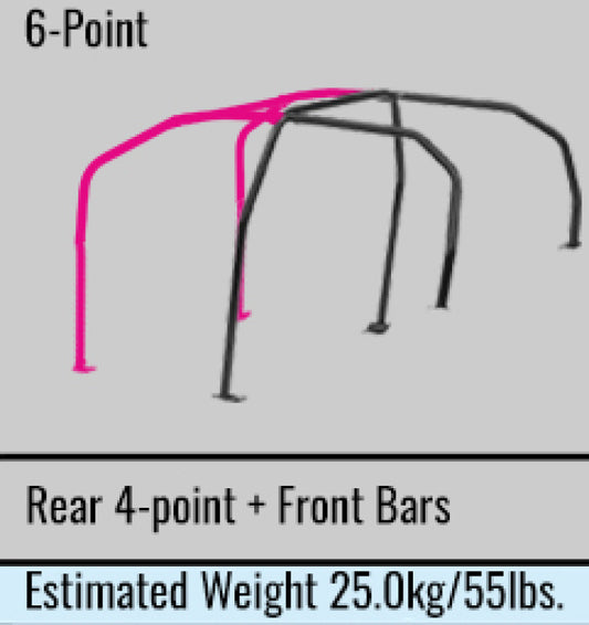 Cusco Steel Roll Cage 6 Point 4 Passenger Through Dash 2015 Subaru WRX / STI