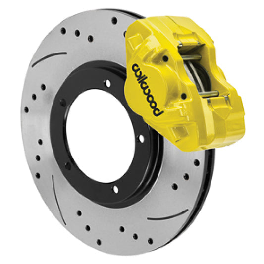 Wilwood 69-74 Porsche 911 D31 11.10in. Front Brake Kit w/ Flex Lines - Drilled Rotors (Yellow)