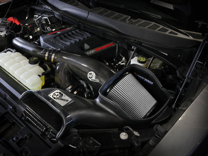 aFe 21-24 Ford F150 Raptor Track Series Carbon Fiber Cold Air Intake System w/ Pro DRY S Filter