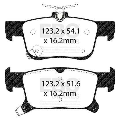 EBC 2016+ Buick Envision 2.0L Turbo Greenstuff Rear Brake Pads