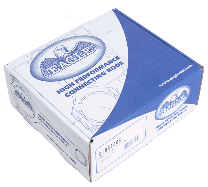 Eagle Chevrolet BB 6.700in 6.700in 5140 Steel 7/16in Bolts I-Beam Connecting Rods - Set of 8