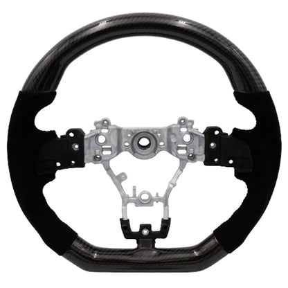 BLOX Racing 15-21 Subaru Carbon/Alcantara Steering Wheel Black Stitching