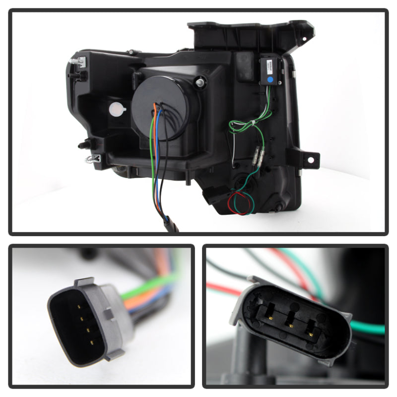 Spyder Ford F150 13-14 Projector Factory Xenon Model- Light Bar DRL Chrm PRO-YD-FF15013-LBDRL-HID-C