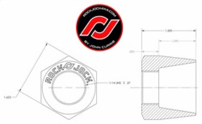 RockJock RockNut Kit Nut and Bung 1in LH Thread