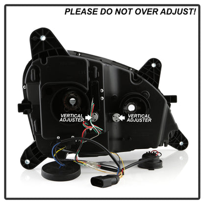 Spyder 13-19 Peterbilt 579 Driver Side Projector Headlights - Black (PRO-YD-PB57914-SEQ-L-BK)