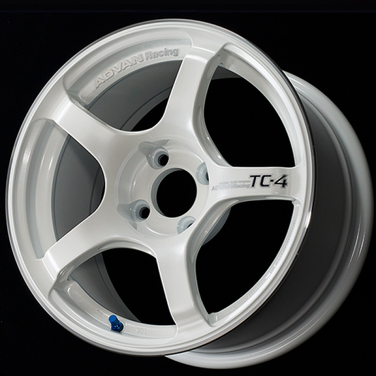 Advan TC4 16x7.5 / +35 Offset / 4x100 / 63mm Bore / Racing White Metallic and Ring