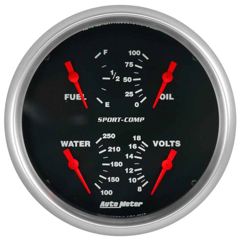 Autometer Sport-Comp Quad 5in. - 240 OhmE-33 OhmF