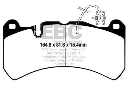 EBC 2016+ Alfa Romeo Giulia 2.9L Twin Turbo Yellowstuff Front Brake Pads