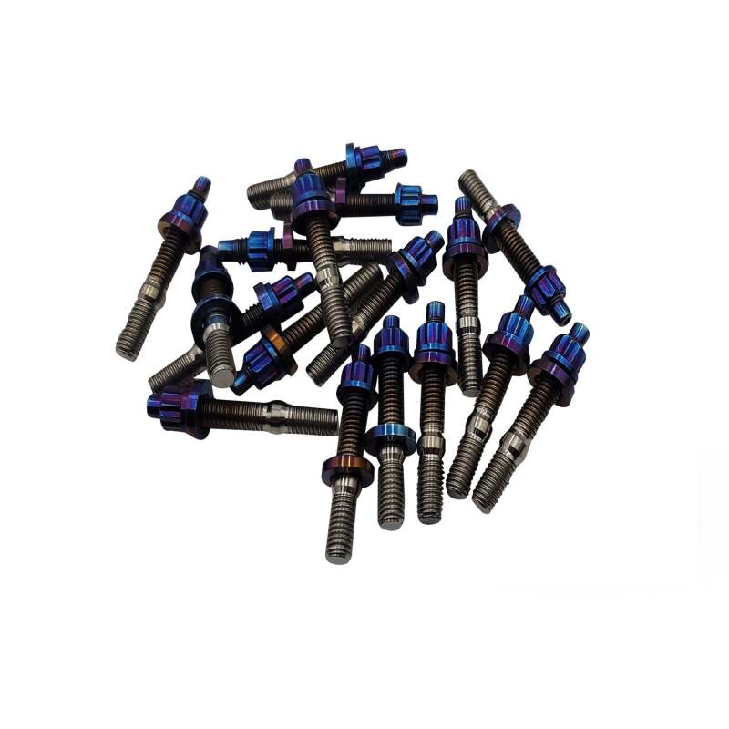 BLOX Racing Xtreme Burnt Titanium Studs M8x1.25x55mm 8 Piece Set