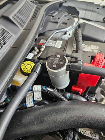 J&L 23-25 Ford Ecoboost 2.0 Oil Separator PCV Side - Clear Anodized