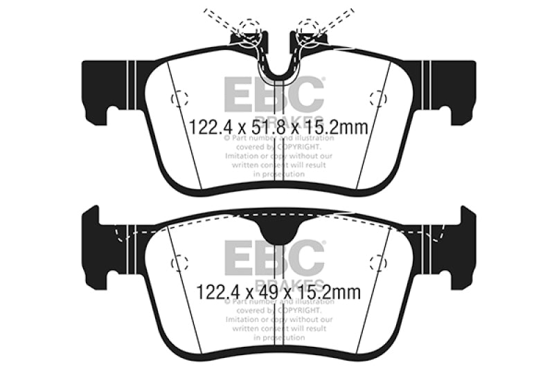 EBC 2017+ Volvo S90 2.0L Turbo Greenstuff Rear Brake Pads