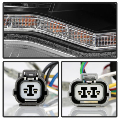 Spyder 08-17 Mitsubishi Lancer EVO 10 Projector Headlights - Black (PRO-YD-ML08V2HIDSI-SEQ-BK)