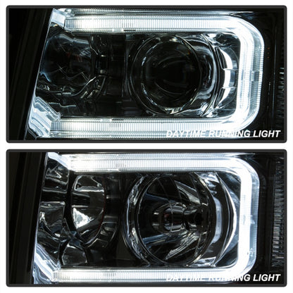 Xtune Chevy Silverado 1500/2500/3500 07-13 Halo Projector Headlights Chrome PRO-JH-CS07-LED-C