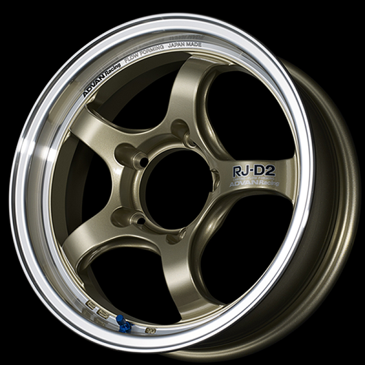 Advan RG-D2 15x8.0 / +28 Offset / 4x100 / 63mm Bore / Machining and Champagne Gold